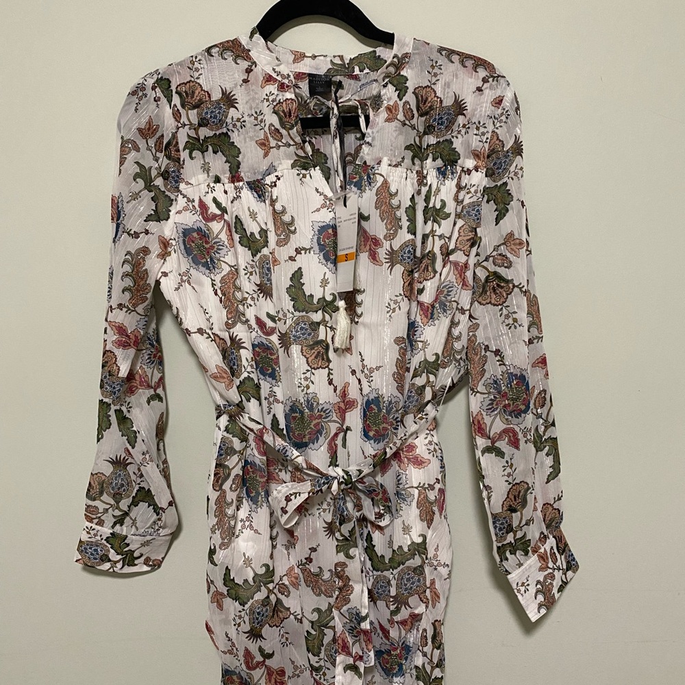 Madison Lilly 3/4 Sleeve Belted Floral Top - Size S